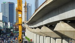 Một đoạn công trình đường sắt Cát Linh - Hà Đông - Ảnh: Nguyễn Khánh