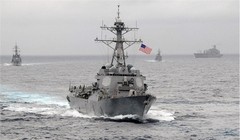 Tàu khu trục Mỹ USS Lassen. Ảnh: Reuters.
