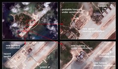 Hình ảnh chụp từ vệ tinh hồi tháng 3-2015 cho thấy Trung Quốc tăng cường xây dựng trái phép ở đảo Phú Lâm - Ảnh: The Diplomat