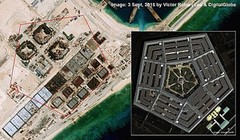 Các công trình quân sự kiên cố do Trung Quốc ồ ạt xây dựng trên Đá Chữ Thập được giới nghiên cứu Mỹ so sánh với Lầu Năm Góc