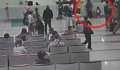 Trang Facebook của sân bay Nội Bài đưa hình ảnh cắt từ clip camera - Ảnh: Nội Bài