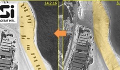 Hình ảnh vệ tinh chụp đảo Phú Lâm - Ảnh: CNN