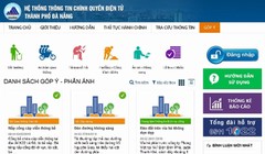 Giao diện của trang gopy.dangnang.gov.vn, địa chỉ để người dân và du khách phản ánh các vấn đề xã hội liên quan đến TP Đà Nẵng.