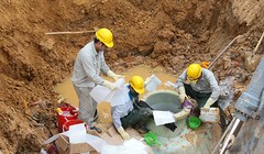 Đại diện chủ đẩu tư khẳng định quá trình mời thầu, đấu thầu và lựa chọn nhà thầu cho dự án đường ống nước Sông Đà 2 được tổ chức rất cẩn trọng, đúng pháp luật. Ảnh: Bá Đô