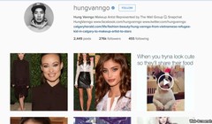 Ảnh chụp màn hình instagram của nghệ sĩ trang điểm Hung Vanngo.