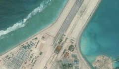 Một góc Đá Xu bi đang được Trung Quốc ráo riết bồi lấp, xây đảo nhân tạo