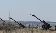 Pháo binh Ukraine bố trí ở Debalsevo