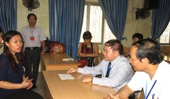 Lãnh đạo Bộ GD&ĐT kiểm tra điểm thi ĐH, CĐ 2014. Ảnh: VGP/Nguyệt Hà 