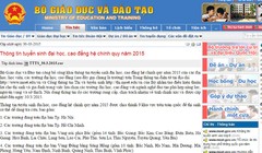 Công bố thông tin tuyển sinh đại học, cao đẳng năm 2015