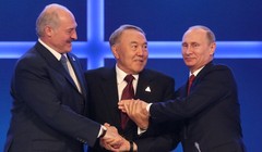Tổng thống 3 nước Nga, Kazakhsatan, Belarus trong Liên minh Kinh tế Á-Âu. Ảnh: RIA Novosti