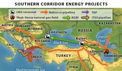 Dự án "Hành lang phương Nam" mà EU đang theo đuổi. Ảnh: Stratf