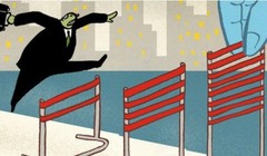 Chủ tịch HSBC - Douglas Flint cũng thông báo hãng đang cân nhắc chuyển trụ sở khỏi Anh. Ảnh: Economist