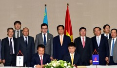 Thủ tướng Nguyễn Tấn Dũng tại sự kiện công bố các nội dung Hiệp định thương mại tự do giữa Liên minh Kinh tế Á - Âu và Việt Nam 