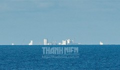 Toàn cảnh bãi Châu Viên bị Trung Quốc cưỡng chiếm từ năm 1988 và đang tập trung xây dựng, cải tạo trái phép. Hình chụp ngày 26.5.2015 - Ảnh: Đình Vinh