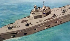 Bản vẽ phác thảo thiết kế tàu sân bay trực thăng Lavina. Ảnh: KSRC