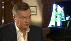 Ông Yanukovych trong cuộc phỏng vấn với BBC Newsnight. Ảnh: BBC