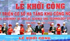 Thủ tướng Nguyễn Tấn Dũng cùng lãnh đạo các bộ, ngành, Hà Nội phát lệnh khởi công dự án ngày 26/6.
