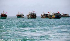 Tàu cá Trung Quốc tại Biển Đông (Ảnh: Tân Hoa Xã)