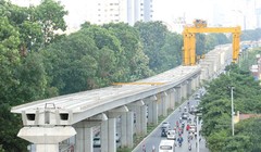 Dự kiến đến tháng 6/2016 dự án đường sắt trên cao Cát Linh - Hà Đông mới hoàn thành