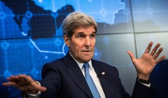 Phát biểu tại thành phố New York ngày 11/8, Ngoại trưởng Mỹ John Kerry bày tỏ tin tưởng Chính phủ Mỹ sẽ giành được sự ủng hộ của Quốc hội đối với thỏa thuận hạt nhân Iran. Ảnh: AFP/TTXVN