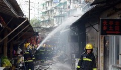 Hiện trường vụ nổ gas ở một nhà hàng tại An Huy, Trung Quốc