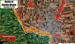 Quân đội Syria nỗ lực chiếm hoàn toàn thành phố Sheikh Miskeen