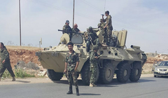 Quân đội Syria tăng cường BTR – 82A ở thành phố Aleppo