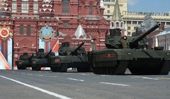 Phần diễu binh của đội hình xe tăng Armata