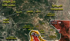 Bản đồ cuộc tiến công vào Làng Kabani, phía đông bắc Latakia