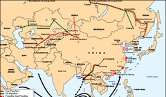 Hành lang vận tải thương mại của Trung Quốc trên biển và trên bộ