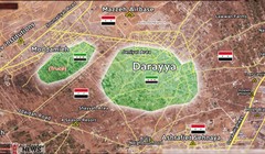 Bản đồ tình hình chiến sự thị trấn Darayya