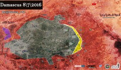 Bản đồ chiến sự chiến trường Đông Ghouta