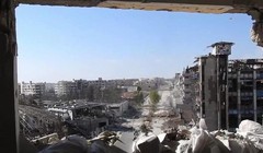 Khung cảnh khu phố Layramoun trong chiến tranh 