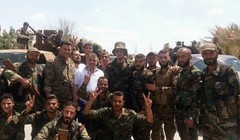 Các binh sĩ sư đoàn bộ binh cơ giới số 4 quân đội Syria