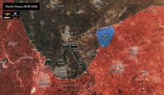 Bản đồ tình hình chiến sự phía Bắc tỉnh Hama