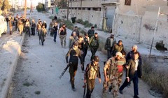 Lực lượng Hồi giáo cực đoan Jaish Al-Islam do Ả rập Xê út hậu thuẫn trong thành phố Douma, thủ phủ của lực lượng bạo loạn