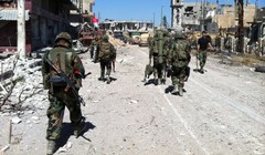 Binh sĩ Quân đội Syria tấn công ở Aleppo