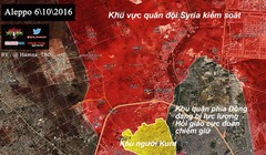 Bản đồ chiến sự thành phố Aleppo ngày 06.10.2016