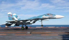 máy bay tiêm kích Hải quân Su-33 trên tàu sân bay Đô đốc Kuznetsov