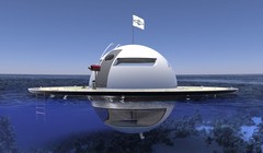 Nhà nổi dạng UFO trên biển
