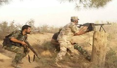Binh sĩ quân đội Syria chiến đấu chống IS trên chiến trường Deir ez Zor