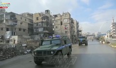 Đơn vị quân cảnh Nga trên đường thực hiện nhiệm vụ ở Aleppo
