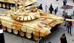 Xe tăng T-90, đã lắp đặt hệ thống phòng thủ tích cực Arena