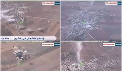 Cảnh quay không quân Nga không kích ngoại ô thành phố Al-Bab