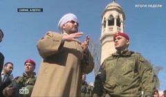 Binh sĩ quân cảnh Nga ở thành phố Aleppo