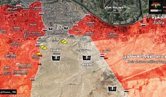 Bản đồ chiến sự chiến trường Deir Ezzor tính đến ngày 21,.02.2017