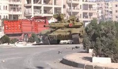 Xe tăng T-90A quân đội Syria chiến đấu trên chiến trường thành phố Aleppo