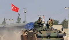 Một xe thiết giáp của quân đội Thổ Nhĩ Kỳ ở Syria