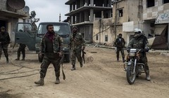 Binh sĩ quân đội Syria trên chiến trường thành phố Daraa