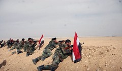 Binh sĩ quân đội Syria trên chiến trường Palmyra